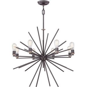 Loops 8 Bulb Chandelier Western Bronze LED E27 - Chandelier Loops 8 Bulb Chandelier Western Bronze LED E27 - Chandelier
