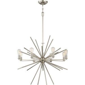 Loops 8 Bulb Chandelier - Steel Silver - Interior Lighting - Chandelier Loops 8 Bulb Chandelier - Steel Silver - Interior Lighting - Chandelier