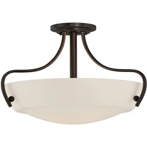 Loops 3 Bulb Semi Flush Light Palladian Bronze LED E27 100W Bulb - Semi-Flush Light Loops 3 Bulb Semi Flush Light Palladian Bronze LED E27 100W Bulb - Semi-Flush Light