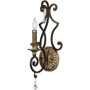 Loops Wall Light Multi Faceted Crystal Drop Ornate Pattern Candle Bulb LED E14 60W - Wall Light Loops Wall Light Multi Faceted Crystal Drop Ornate Pattern Candle Bulb LED E14 60W - Wall Light