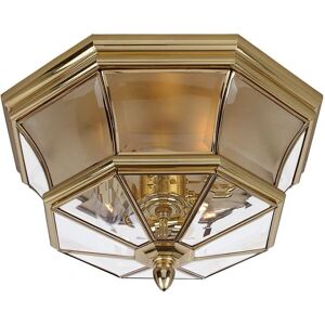 Brass Outdoor IP44 3 Bulb Flush Light Low Ceiling - Flush Light Brass Outdoor IP44 3 Bulb Flush Light Low Ceiling - Flush Light
