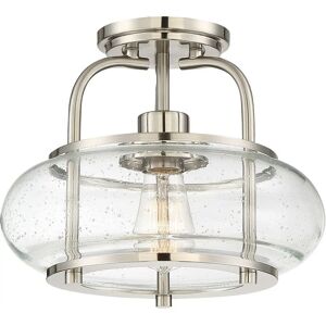 Unspecified Brand Ed02374 - Semi-Flush Light - Clear Seeded Glass - Brushed Nickel Unspecified Brand Ed02374 - Semi-Flush Light - Clear Seeded Glass - Brushed Nickel