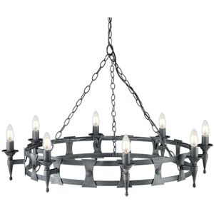 Loops Model ED02427 Black Silver 8-Bulb Chandelier - Lighting Loops Model ED02427 Black Silver 8-Bulb Chandelier - Lighting
