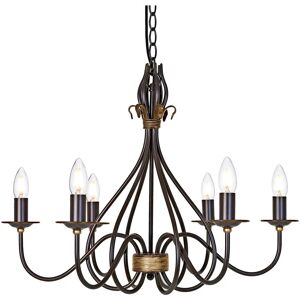 Loops 6 Bulb Chandelier Pendant Light Rust/Gold LED E14 60W - Chandelier Loops 6 Bulb Chandelier Pendant Light Rust/Gold LED E14 60W - Chandelier