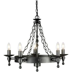 E14 60W Wrought Iron 5 Bulb Chandelier - Indoor Light E14 60W Wrought Iron 5 Bulb Chandelier - Indoor Light
