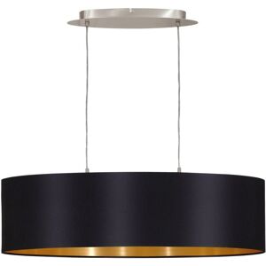 Satin Nickel Black Gold Fabric Pendant Light - Pendant Light Satin Nickel Black Gold Fabric Pendant Light - Pendant Light