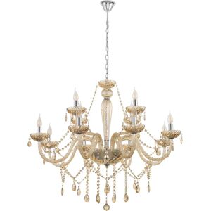 Chrome Cognac Pendant Light - E14 12x40W - Pendant Light Chrome Cognac Pendant Light - E14 12x40W - Pendant Light