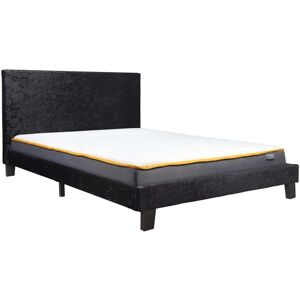 Birlea Berlin Small Double Bed Frame - Upholstered - Black - Modern Style Birlea Berlin Small Double Bed Frame - Upholstered - Black - Modern Style