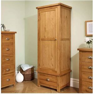 Birlea Woburn Oak 1 Door 1 Drawer Wardrobe - Wardrobe Birlea Woburn Oak 1 Door 1 Drawer Wardrobe - Wardrobe