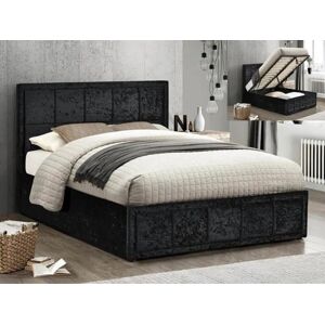 Birlea Hannover 4ft6 Double Ottoman Bed - Black Crushed Velvet Birlea Hannover 4ft6 Double Ottoman Bed - Black Crushed Velvet