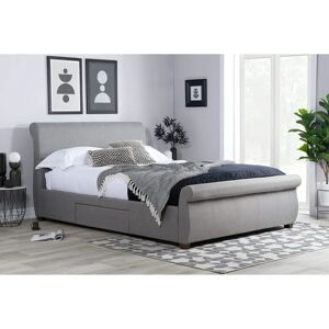 Birlea Lancaster Grey Double Fabric Bed with 2 Drawers - Bed Frame Birlea Lancaster Grey Double Fabric Bed with 2 Drawers - Bed Frame