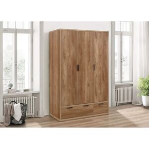Birlea Stockwell Rustic Oak 3 Door 2 Drawer Wardrobe - Wardrobe Birlea Stockwell Rustic Oak 3 Door 2 Drawer Wardrobe - Wardrobe