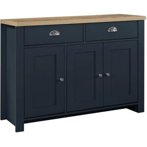 Birlea Highgate Navy Oak Effect 3 Door 2 Drawer Sideboard Birlea Highgate Navy Oak Effect 3 Door 2 Drawer Sideboard