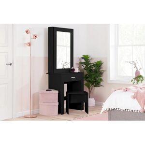 Birlea Evelyn Black Sliding Mirror Dressing Table & Stool - Bedroom Furniture Birlea Evelyn Black Sliding Mirror Dressing Table & Stool - Bedroom Furniture