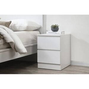 Birlea Oslo White 2 Drawer Bedside Table - Bedside Table Birlea Oslo White 2 Drawer Bedside Table - Bedside Table