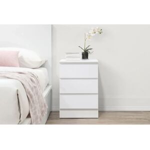 Birlea Oslo White 3 Drawer Bedside Table - Bedside Table Birlea Oslo White 3 Drawer Bedside Table - Bedside Table