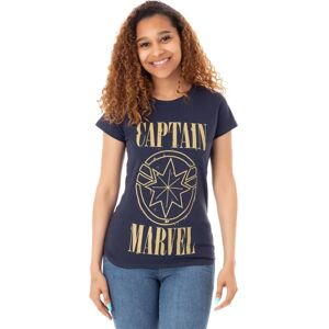 Vanilla Underground Captain Marvel Blue Short Sleeve T-Shirt Vanilla Underground Captain Marvel Blue Short Sleeve T-Shirt