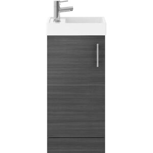 Nuie Bathroom 400mm Compact Anthracite Basin Vanity Unit & Sink - Bathroom Vanity Unit Nuie Bathroom 400mm Compact Anthracite Basin Vanity Unit & Sink - Bathroom Vanity Unit