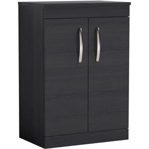 Nuie Athena Charcoal Black 600mm Floor Standing Vanity Unit & Worktop Nuie Athena Charcoal Black 600mm Floor Standing Vanity Unit & Worktop