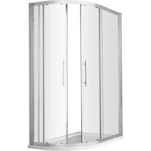 Balterley Chrome 8mm Toughened Safety Glass Offset Shower Quadrant - 1000 x 800mm Balterley Chrome 8mm Toughened Safety Glass Offset Shower Quadrant - 1000 x 800mm