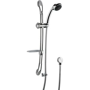 Balterley Chrome Adjustable Round Shower Kit with Multi-Function Head & Outlet Elbow - Luxury Balterley Chrome Adjustable Round Shower Kit with Multi-Function Head & Outlet Elbow - Luxury