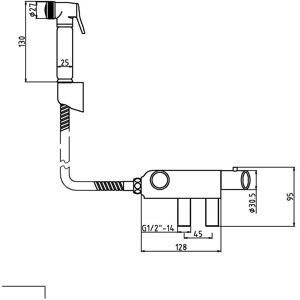 Balterley - Round Thermostatic Douche Spray Kit - Chrome - Shower spray kit Balterley - Round Thermostatic Douche Spray Kit - Chrome - Shower spray kit