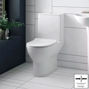 Nuie Freya Rimless Open Back Close Coupled Toilet - Bathroom Type Nuie Freya Rimless Open Back Close Coupled Toilet - Bathroom Type