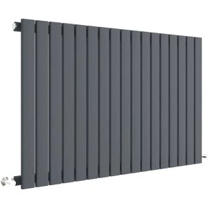 Nuie Horizontal Designer Radiator Single Panel Anthracite Grey - Heating Nuie Horizontal Designer Radiator Single Panel Anthracite Grey - Heating