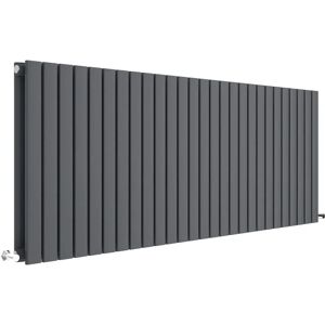 Nuie Sloane Horizontal Designer Radiator - Anthracite Grey - 600x1572mm Nuie Sloane Horizontal Designer Radiator - Anthracite Grey - 600x1572mm