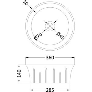 Balterley - Round Ceramic Vessel - 360mm - No Overflow - Vessel Balterley - Round Ceramic Vessel - 360mm - No Overflow - Vessel