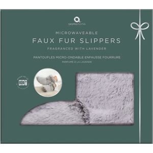 Aroma Home Microwaveable Grey Faux Fur Slipper Boots - Indoor Relaxation Aroma Home Microwaveable Grey Faux Fur Slipper Boots - Indoor Relaxation