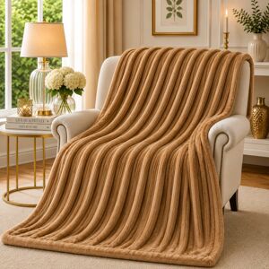 ASPIRE HOMEWARE - Camel Fleece Blanket - Camel - Blanket ASPIRE HOMEWARE - Camel Fleece Blanket - Camel - Blanket
