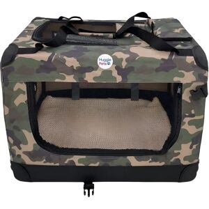 HugglePets Green Camo Large Fabric Dog Crate - Pet Carrier HugglePets Green Camo Large Fabric Dog Crate - Pet Carrier