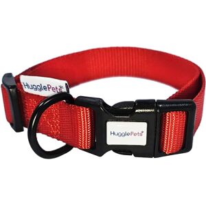 HugglePets Medium Red Adjustable Dog Collar - Dog Collar HugglePets Medium Red Adjustable Dog Collar - Dog Collar