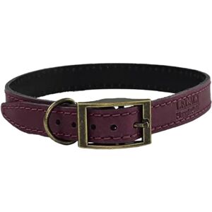 HugglePets Leather Dog Collar - Medium, Merlot HugglePets Leather Dog Collar - Medium, Merlot