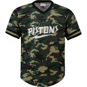 Mitchell & Ness Detroit Pistons V-Neck Mesh T-Shirt - NBA Licensed Mitchell & Ness Detroit Pistons V-Neck Mesh T-Shirt - NBA Licensed