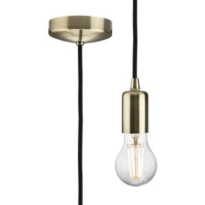 Knightsbridge Antique Brass Pendant Light - E27 1.8m - Adjustable - IP20 Knightsbridge Antique Brass Pendant Light - E27 1.8m - Adjustable - IP20
