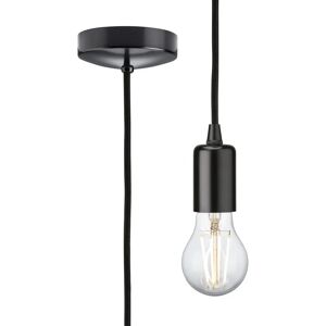 Knightsbridge Modern Pendant Set - E27, 1.8m, Black - Pendant Light Knightsbridge Modern Pendant Set - E27, 1.8m, Black - Pendant Light