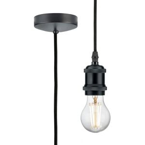 Knightsbridge Vintage Pendant Light Set - E27, 1.8m, Antracite - Pendant Light Set Knightsbridge Vintage Pendant Light Set - E27, 1.8m, Antracite - Pendant Light Set