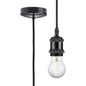 Knightsbridge Vintage E27 Pendant Light Set - 1.8m - Black matte Knightsbridge Vintage E27 Pendant Light Set - 1.8m - Black matte