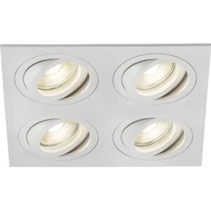 Knightsbridge Ambar Quad Tilt Downlight - White - GU10 IP20 - 17.5cm Knightsbridge Ambar Quad Tilt Downlight - White - GU10 IP20 - 17.5cm