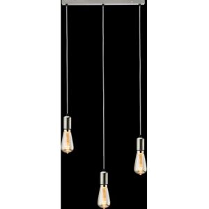 Knightsbridge Calla - 3-Light Pendant - Brushed Chrome - Contemporary Lighting Knightsbridge Calla - 3-Light Pendant - Brushed Chrome - Contemporary Lighting