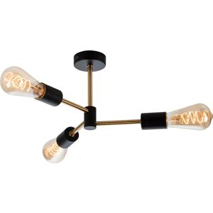 Knightsbridge SENA Low Profile Black Gold Ceiling Pendant - Ceiling Light Knightsbridge SENA Low Profile Black Gold Ceiling Pendant - Ceiling Light