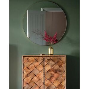 Gallery Direct Bowie Round Metal Frame Mirror - Black Gold Gallery Direct Bowie Round Metal Frame Mirror - Black Gold