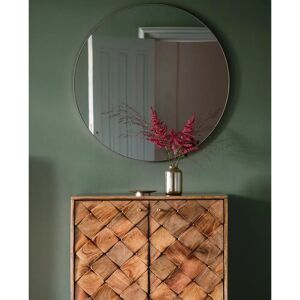 H&D Decor Bianca Round Mirror Silver - 80cm H&D Decor Bianca Round Mirror Silver - 80cm