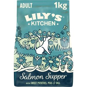 Lily's Kitchen Lachs Abendessen für Hunde - Lachs, Süßkartoffeln, Erbsen & Dill - 1kg Lily's Kitchen Lachs Abendessen für Hunde - Lachs, Süßkartoffeln, Erbsen & Dill - 1kg