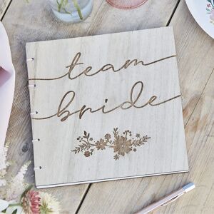 Ginger Ray Team Bride Guest Book - Wooden Rustic Keepsake - 20cm Ginger Ray Team Bride Guest Book - Wooden Rustic Keepsake - 20cm