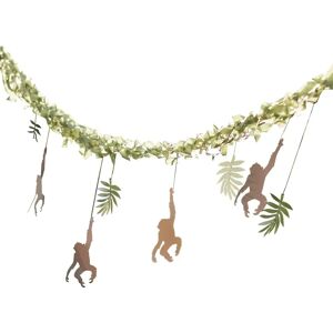 Ginger Ray Monkey and Leaf Jungle Bunting Backdrop - Party Decor Ginger Ray Monkey and Leaf Jungle Bunting Backdrop - Party Decor