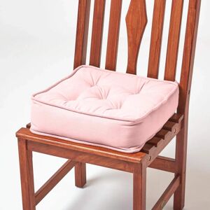 Coussin surélevateur pour chaise de salle à manger en coton rose Homescapes - 10cm d'épaisseur - Publicité Coussin surélevateur pour chaise de salle à manger en coton rose Homescapes - 10cm d'épaisseur - Publicité