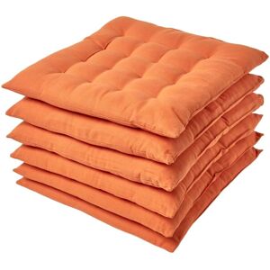 Homescapes Burnt Orange Seat Pad - Seat Type Homescapes Burnt Orange Seat Pad - Seat Type